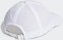 Adidas Witte Visor Hoed Essentials Aeroready Six-Pan Unisex Wit Unisex - Thumbnail 4