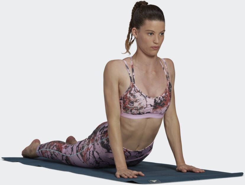Adidas Performance Yoga Essentials Studio Light-Support Allover Print Beha