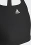 Adidas Perfor ce crop bikini zwart wit Gerecycled polyamide Logo 116 - Thumbnail 3