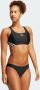 Adidas Performance niet-voorgevormde crop bikini zwart wit - Thumbnail 3