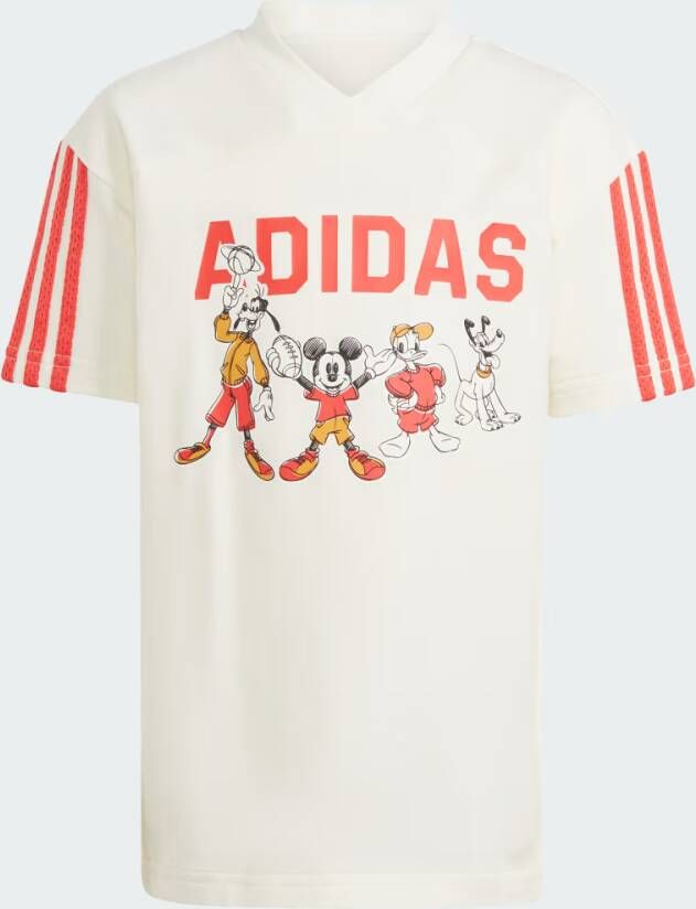 Adidas Mickey Mouse T-Shirt Shorts Set Children Off White Bright Red Off White Bright Red