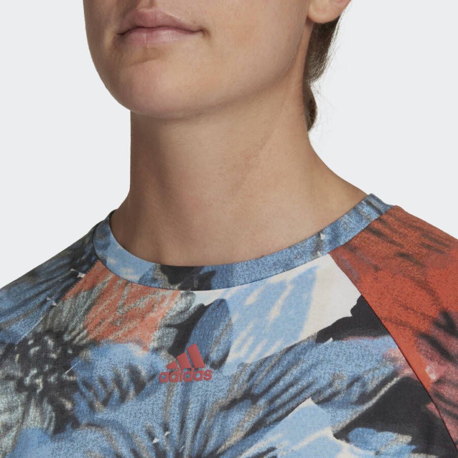 Adidas Sportswear Allover Print Cropped T-shirt