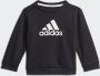 Adidas Sportswear joggingpak zwart wit Trainingspak Katoen Ronde hals 104 - Thumbnail 4