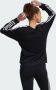 Adidas Zwart Essentials 3-Stripes Fleece Sweatshirt voor Dames Zwart Dames - Thumbnail 6