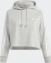 Adidas Sportswear Essentials 3-Stripes French Terry Crop Hoodie (Grote Maat) - Thumbnail 6