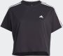 Adidas Sportswear Essentials 3-Stripes Single Jersey Croptop (Grote Maat) - Thumbnail 4