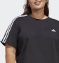 Adidas Sportswear Essentials 3-Stripes Single Jersey Croptop (Grote Maat) - Thumbnail 5