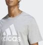 Adidas Grijze Performance T-shirt met wit logo Gray Heren - Thumbnail 6