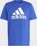 Adidas Essentials Single Jersey Big Logo T-shirt Blue Heren - Thumbnail 5