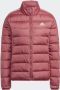 Adidas 3 Stripes Rood Gewatteerde Jas Dames - Thumbnail 4