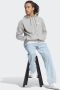 Adidas Grijze hoodie met volledige rits en iconische strepen Grijs Heren - Thumbnail 3
