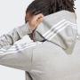 Adidas Grijze hoodie met volledige rits en iconische strepen Grijs Heren - Thumbnail 5