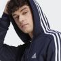 Adidas Originals Heren Essentials French Terry 3-Stripes Blauwe Zip Sweatshirt Blue Heren - Thumbnail 7