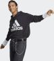 Adidas Zwarte French Terry hoodie met groot logo voor heren Zwart Heren - Thumbnail 4