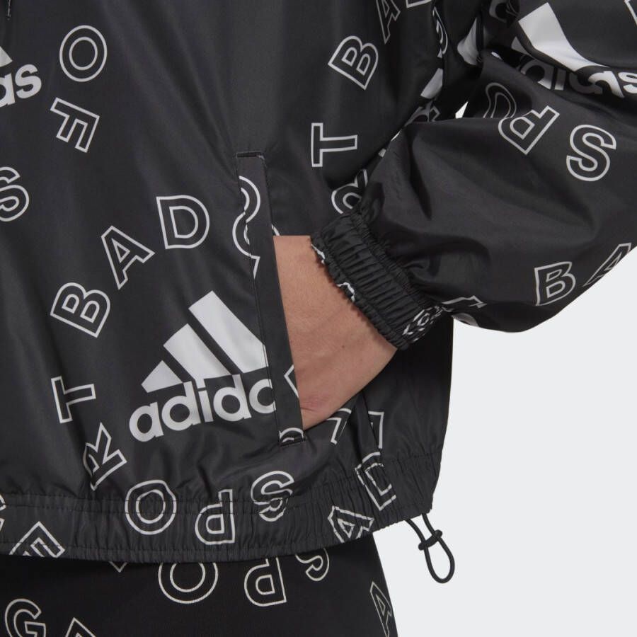 Adidas Sportswear Essentials Logo Allover Print Windjack