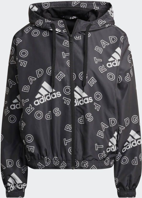 Adidas Sportswear Essentials Logo Allover Print Windjack