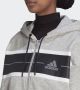 Adidas Sportswear Essentials Pinstripe Block Fleece Loose Fit Ritshoodie - Thumbnail 4