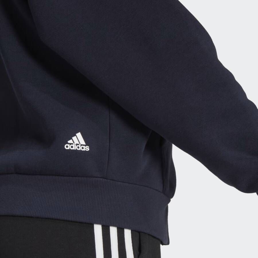 Adidas Sportswear Essentials Pinstripe Block Fleece Loose Fit Ritshoodie