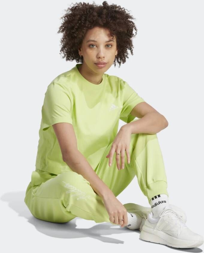 Adidas Sportswear Scribble Embroidery Crop T-shirt