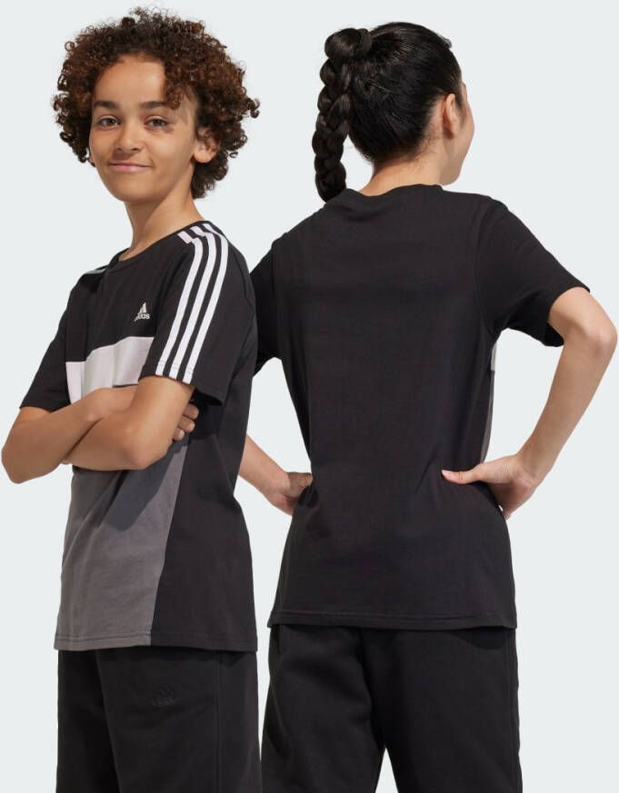 Adidas Sportswear Tiberio 3-Stripes Colorblock Katoenen T-shirt Kids