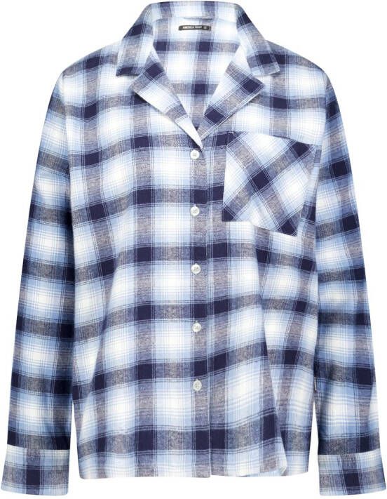 America Today Dames Pyjama Labello Shirt Blauw