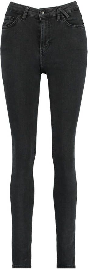 America Today Dames Skinny Jeans Mid Waist Zwart