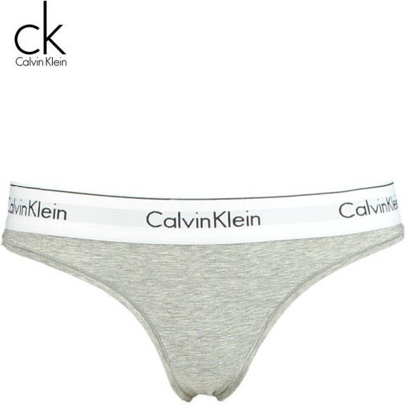 Calvin Klein Dames String Modern Cotton String Grijs