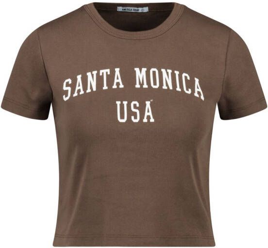 America Today Dames T-shirt Evana Bruin
