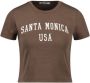 America Today T-shirt EVANA met tekst bruin - Thumbnail 2