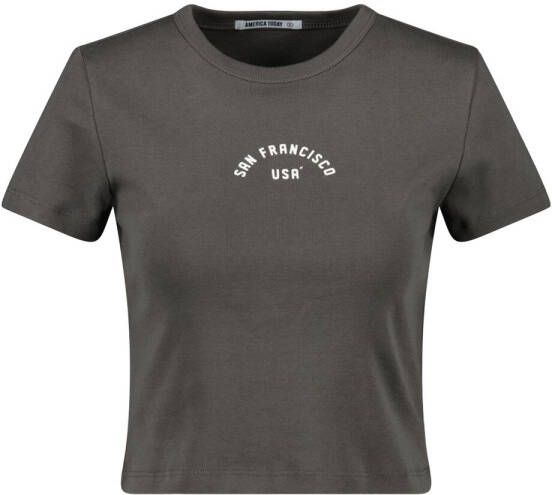 America Today Dames T-shirt Evana Grijs