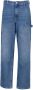 America Today loose fit jeans met patches medium blue - Thumbnail 2