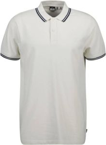 America Today regular fit polo Elton met contrastbies off white