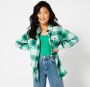 America Today Junior geruite blouse Blake Jr wit groen - Thumbnail 2