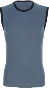 BABISTA Mouwloze shirts per 2 stuks met contrasterende afwerking Marine Blauw