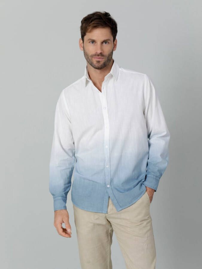 BABISTA Overhemd met dip-dye-effect Wit Blauw