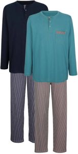 BABISTA Pyjama's per 2 stuks Donkerblauw Paars Turquoise Grijs