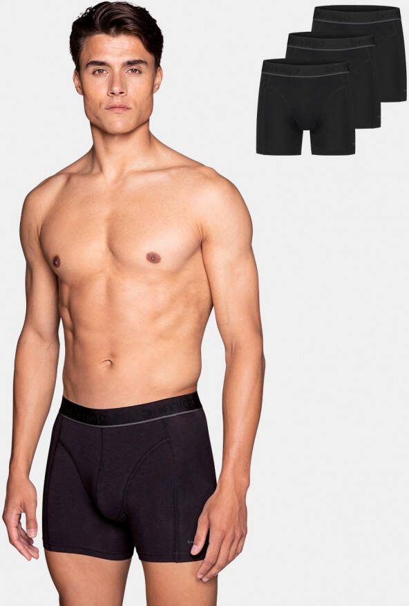 Bamigo Bamboe Boxershorts Heren Classic Zwart 3 pack