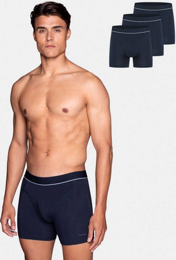 Bamigo Bamboe Boxershorts Heren Klassiek Blauw 3 pack