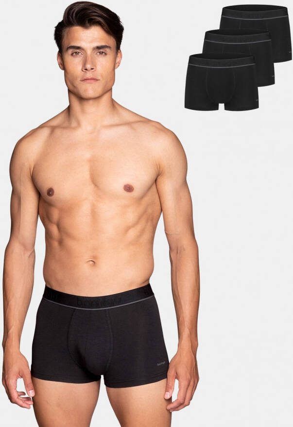 Bamigo Bamboe Boxershorts Korte pijpjes Heren Classic Zwart 3 pack