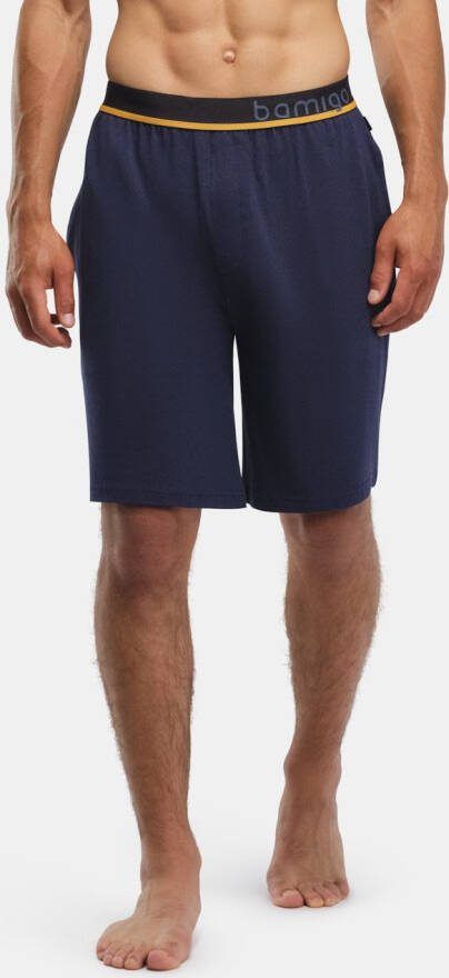 Bamigo Bamboe Korte Pyjamabroek Heren Navy