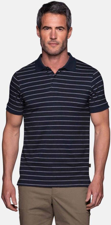 Bamigo Bamboe Polo Heren Navy Gestreept
