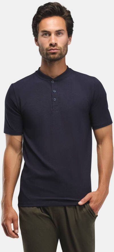 Bamigo Bamboe Pyjamashirt Heren Navy