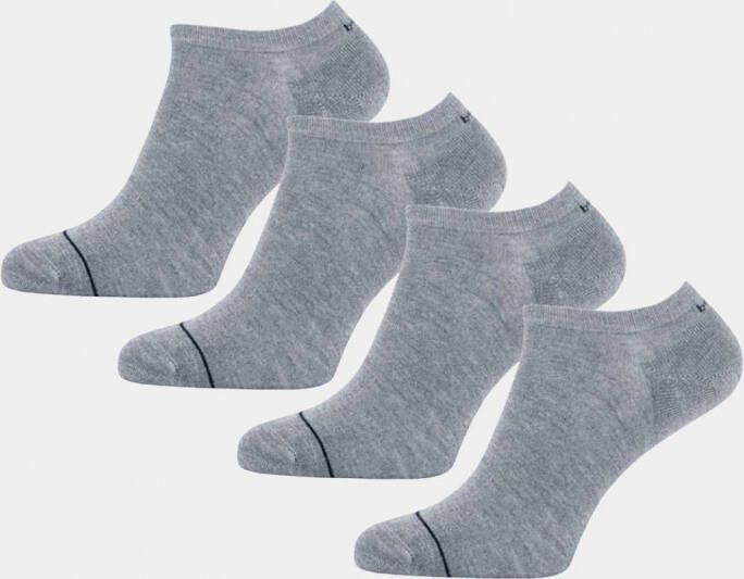 Bamigo Bamboe Sneakersokken Heren Grijs 4 pack