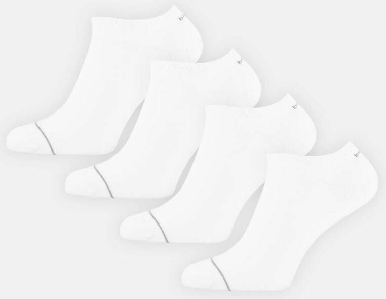 Bamigo Bamboe Sneakersokken Heren Wit 4 pack
