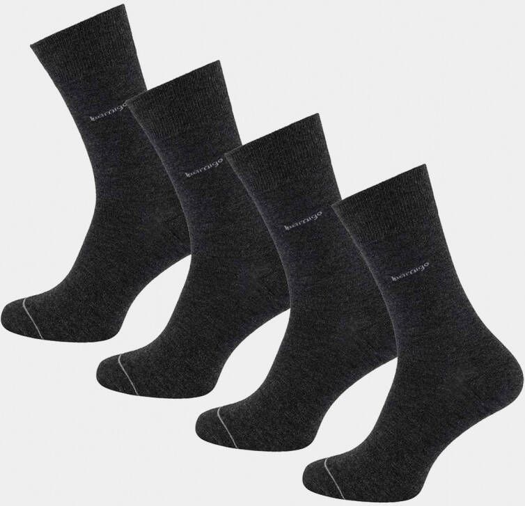 Bamigo Bamboe Sokken Heren Donkergrijs 4 pack