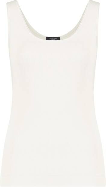Claudia Sträter Basic Mouwloze Top Wit