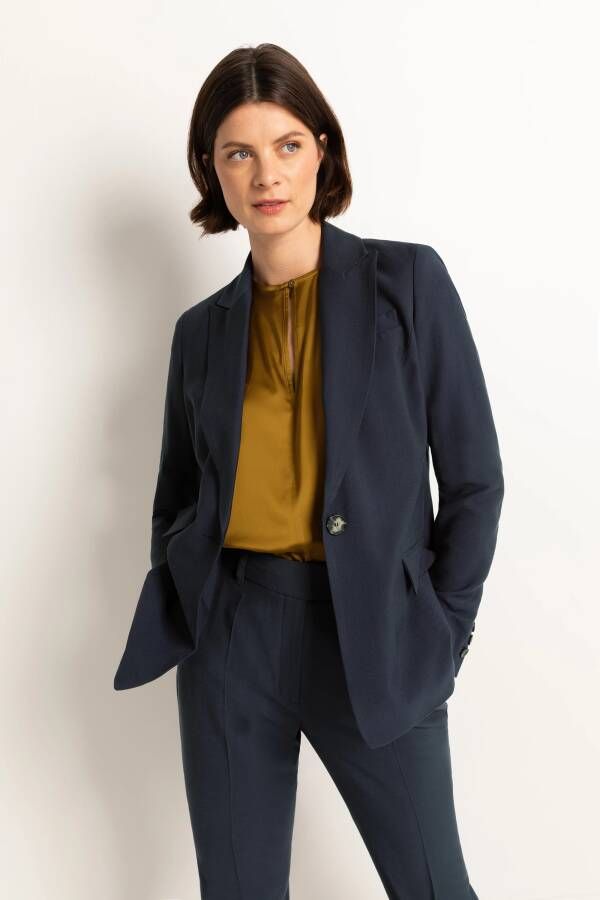 Claudia Sträter Getailleerde Blazer Blauw