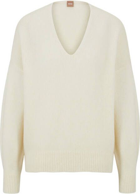 Boss Orange Oversized gebreide pullover met V-hals model 'Fondianan' - Foto 2