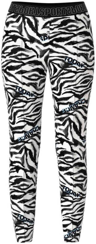 Marc Cain sports Scuba Jersey Pantalon Marc Cain Wit dessin