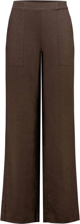 Oui Broek Donker bruin